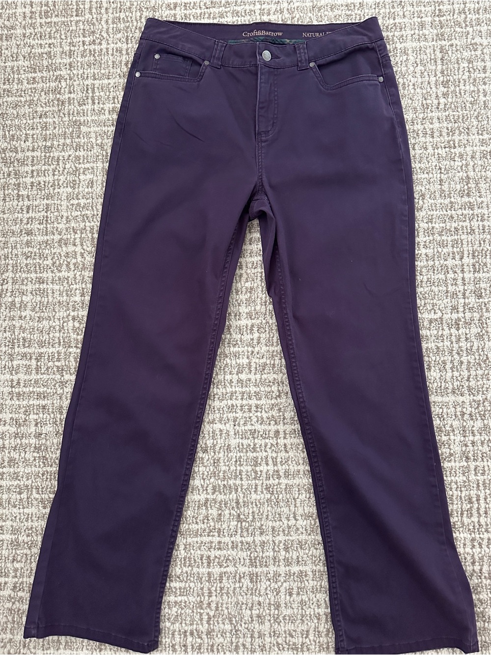 Croft & Barrow Natural Fit Deep Purple Straight Leg Women's Jeans, Sz 12 Preowne